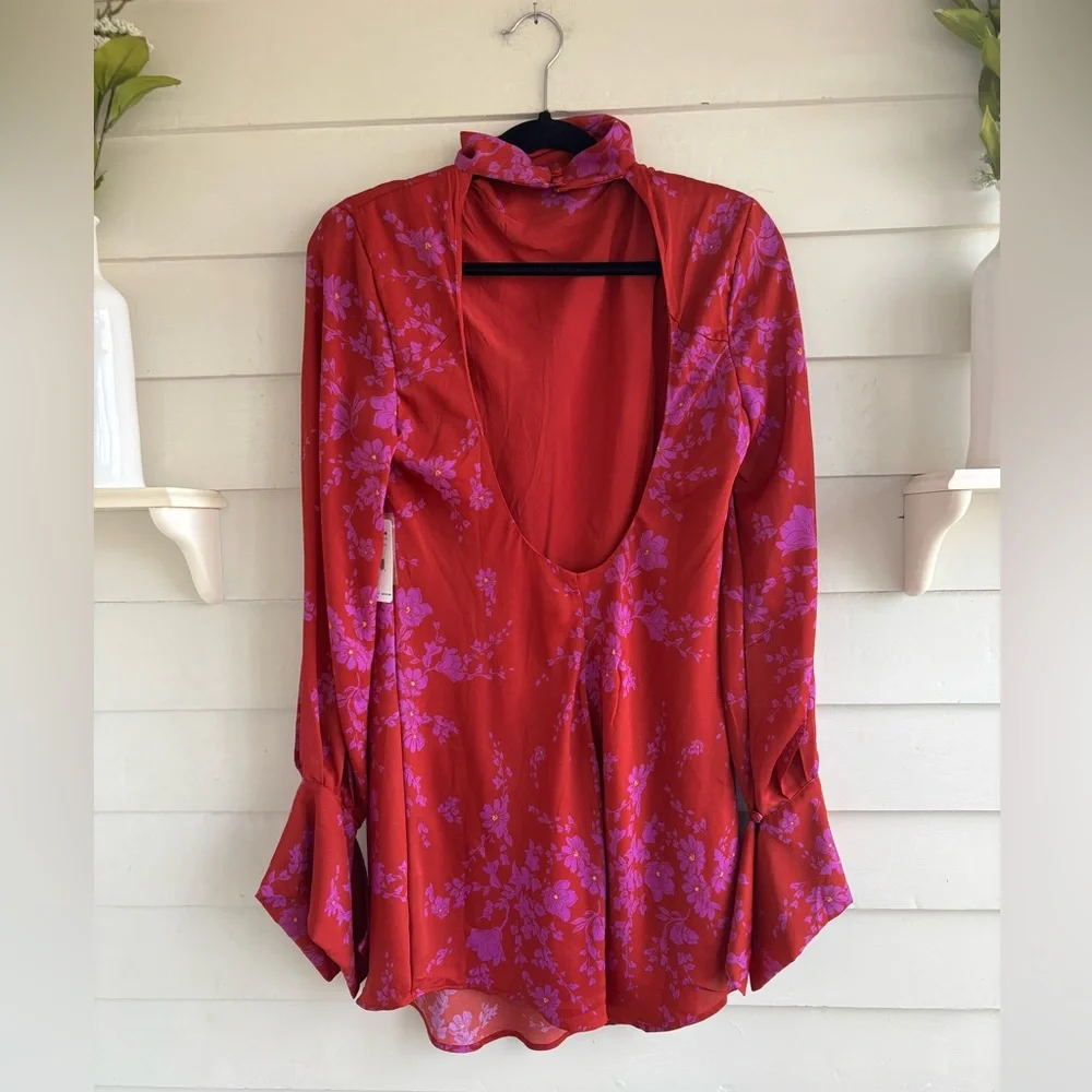 Free People Aries Romantic Combo Floral Mini Dress Size Medium NWT - Picture 12 of 15